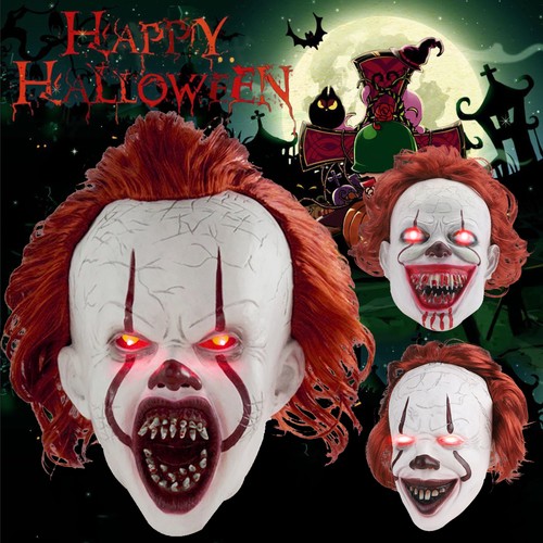 Maschera pagliaccio led horror - pagliaccio,